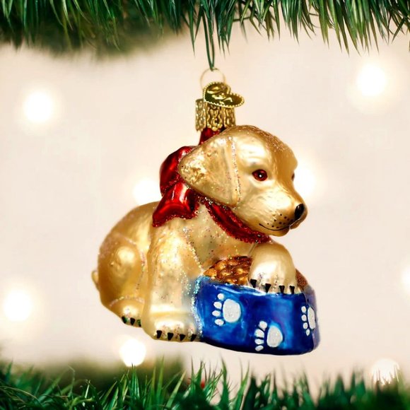 Labrador Pup Christmas Ornament with Keepsake Box | Old World Christmas | NWT - Picture 1 of 8